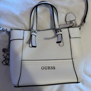 White Guess purse bag